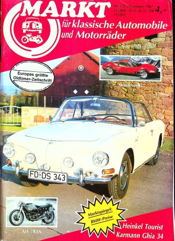Deckblatt Oldtimer Markt (12/1987)